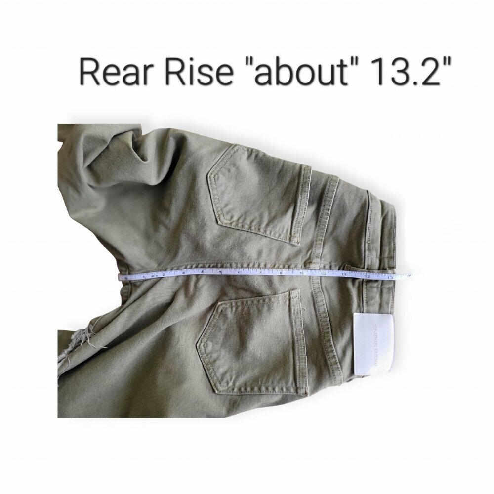 Jonathan Simkhai Green High Rise Frayed Hem Straight Leg Eco-Friendly Jeans 25 - Picture 12 of 16